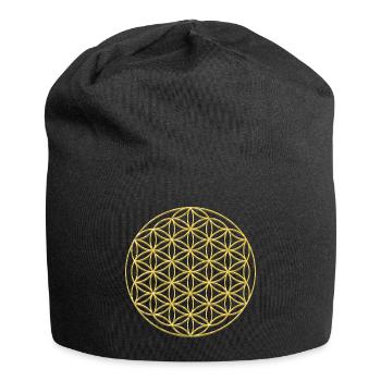 Flower of Life Gold | Flower of Life Gold - Jersey Beanie - black - Front