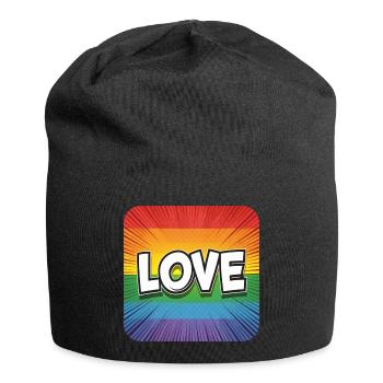 LGBTQ Love - Jersey-Beanie - Schwarz - Vorne