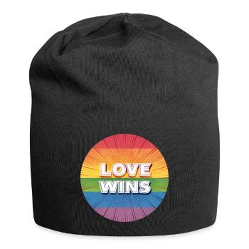 LGBTQ Love Wins - Jersey-Beanie - Schwarz - Vorne