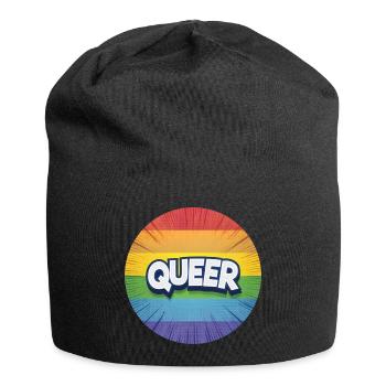 LGBTQ Queer - Jersey-Beanie - Schwarz - Vorne