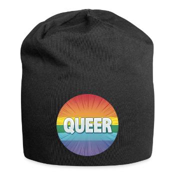 LGBTQ Queer - Jersey-Beanie - Schwarz - Vorne