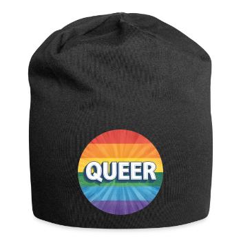 LGBTQ Queer - Jersey-Beanie - Schwarz - Vorne
