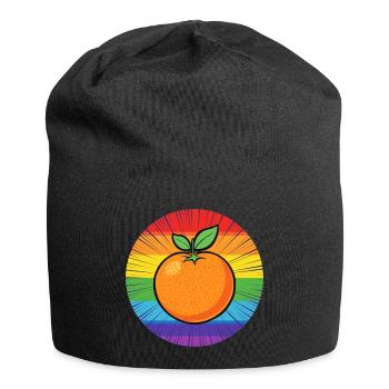 LGBTQ Orange - Jersey-Beanie - Schwarz - Vorne
