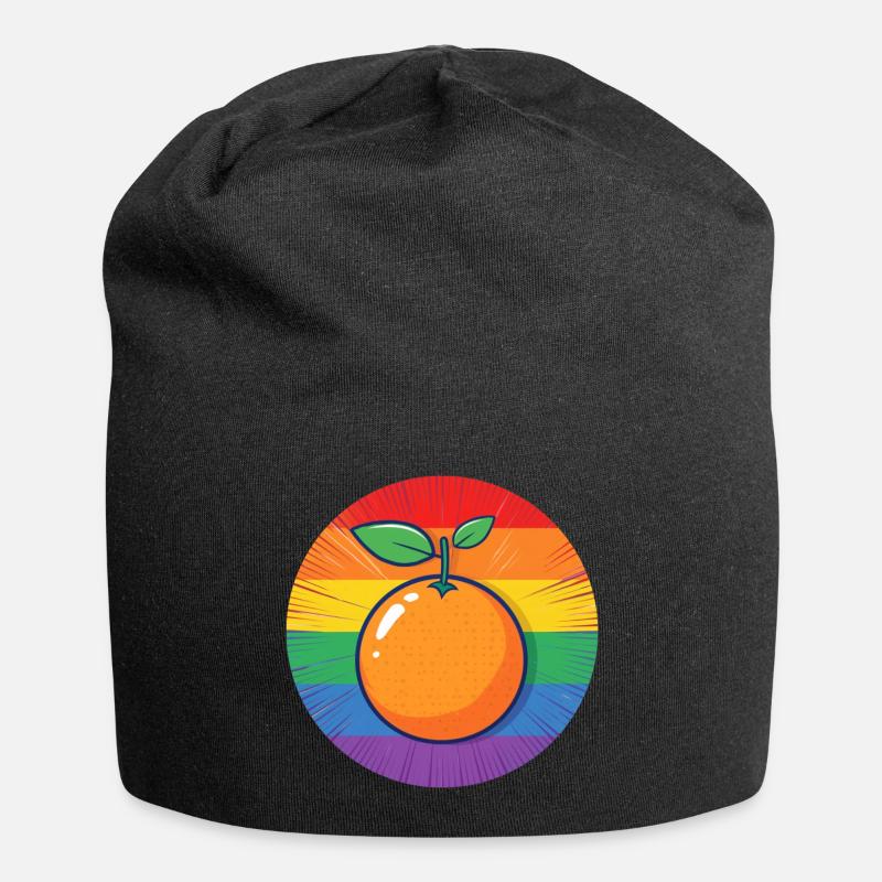 LGBTQ Orange - Bonnet en jersey - noir
