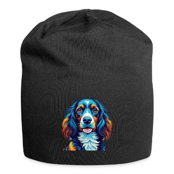 Picardie Spaniel Hunderasse Bunte Karikatur Kawaii - Jersey-Beanie - Schwarz - Vorne