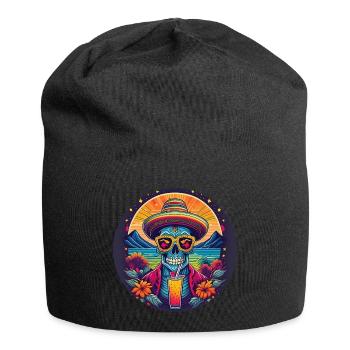 5 de Mayo Party Drinko de Mayo Sugar Skull Drink - Jersey Beanie - black - Front