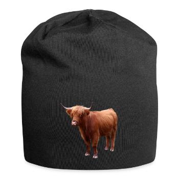 Bovins écossais des Highlands - Bonnet en jersey - noir - Devant