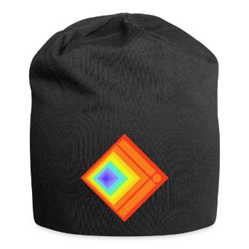 Geometric plays of colours and patterns - Jersey Beanie - black - Front