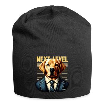 Dudley Labrador Suit Next Level Dog Gift - Jersey Beanie - black - Front
