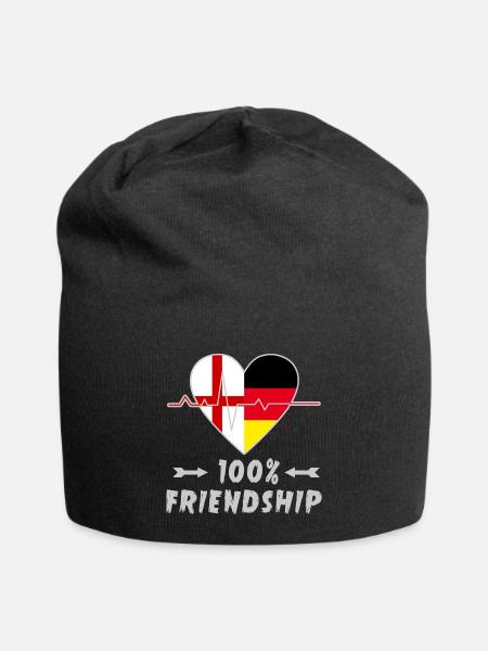 England und Deutschland 100% Freundschaft - Jersey-Beanie - Schwarz