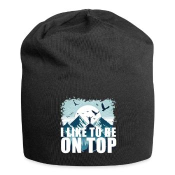 ICH MAG ES, OBEN ZU SEIN - Jersey-Beanie - Schwarz - Vorne
