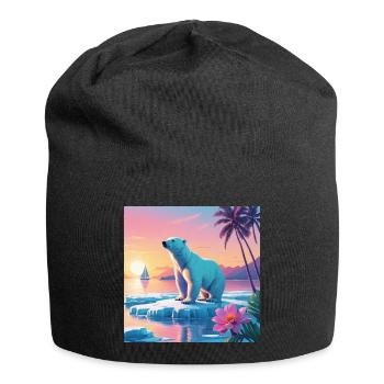 Polar bear - Jersey Beanie - black - Front