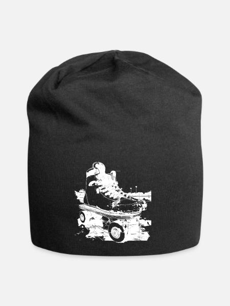 Rollerskates Grafik - Jersey-Beanie - Schwarz