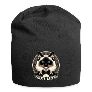 Heilige Birma Katze Birmakatze Smoking Geschenk - Jersey-Beanie - Schwarz - Vorne