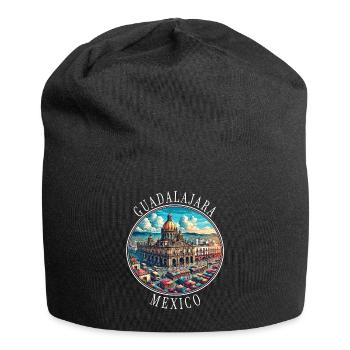 Guadalajara Mexiko Reise Design - Jersey-Beanie - Schwarz - Vorne
