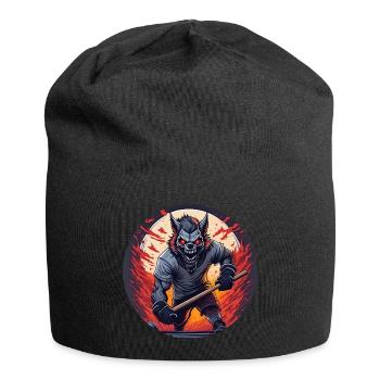 Effrayant Halloween Party Costume Werewolf Field - Bonnet en jersey - noir - Devant