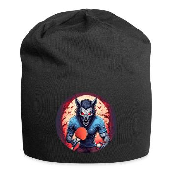 Spooky Halloween Party Costume Werewolf Ping Pong - Jersey Beanie - black - Front