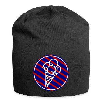 Egg Cream Ice Cream Summer - Jersey Beanie - black - Front