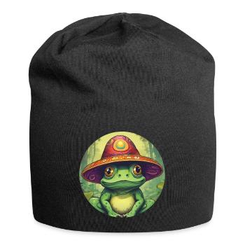 Psychedelic Frog II - Jersey Beanie - black - Front