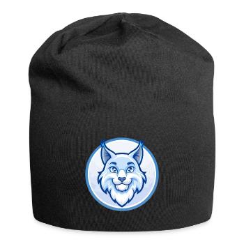 Luchs Blau Kawaii Cartoon Figur Clipart Haustier - Jersey-Beanie - Schwarz - Vorne