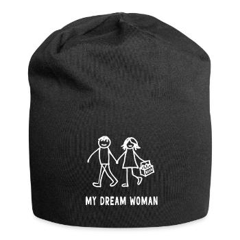Design de bière pour femme de mes rêves - Bonnet en jersey - noir - Devant