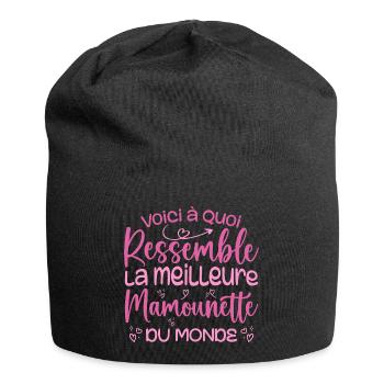 Cadeau Meilleure Mamounette - Cadeau Mamounette - Bonnet en jersey - noir - Devant