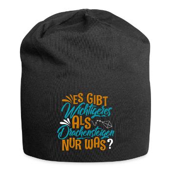 Drachensteigen Drachen Steigen - Jersey-Beanie - Schwarz - Vorne