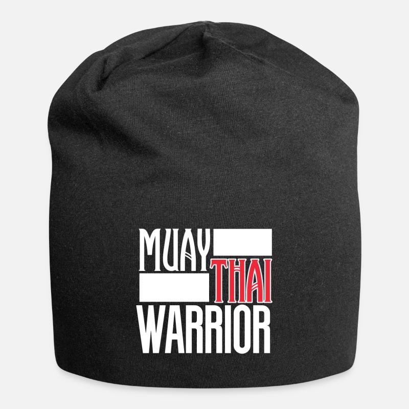 Muay Thai - Jersey-Beanie - Schwarz
