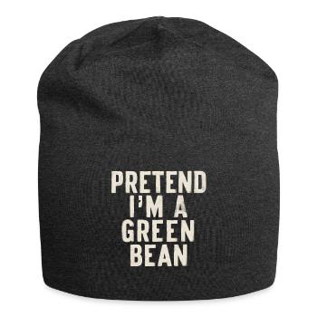 Grüne Bohnen - Jersey-Beanie - Anthrazit - Vorne