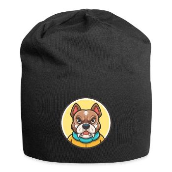 Chien de combat de Cordoba, dessin animé kawaii clipart - Bonnet en jersey - noir - Devant