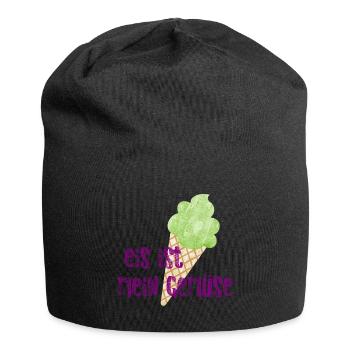 Eis coole lustige Sprüche Gemüse schlecken Eiskrem - Jersey-Beanie - Schwarz - Vorne
