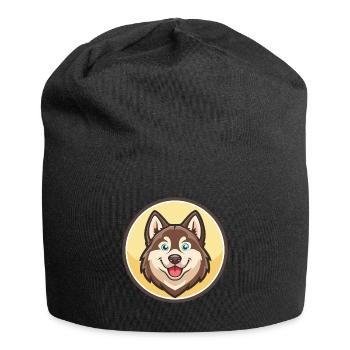 Fleuve Mackenzie Husky Chien Race Dessin animé Kawaii Pet - Bonnet en jersey - noir - Devant