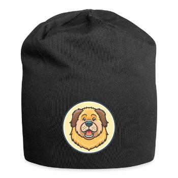 Tibetische Dogge Hund Rasse Karikatur Kawaii Clipart - Jersey-Beanie - Schwarz - Vorne