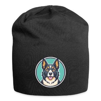 Carpathian Shepherd Dog Breed Funny Cartoon Kawaii - Jersey Beanie - black - Front