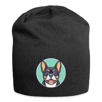 Cao De Castro Laboreiro Dog Breed Cartoon Kawaii - Jersey Beanie - black - Front