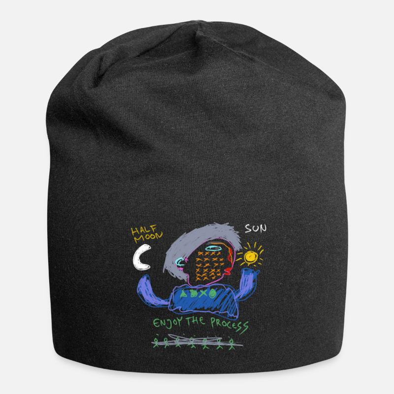 Enjoy the process - Jersey Beanie - black