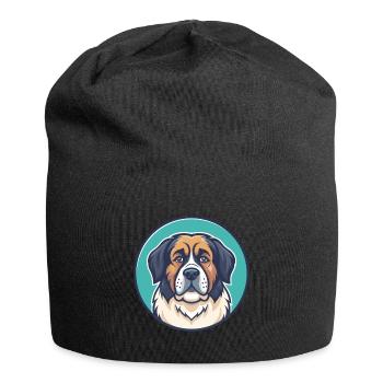 Moscow Watchdog Dog Breed Cartoon Kawaii Clipart - Jersey Beanie - black - Front