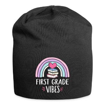 First Grade Vibes - Jersey Beanie - black - Front