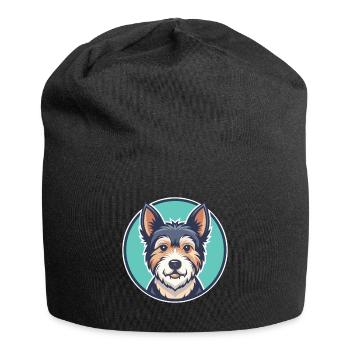 Teddy Roosevelt Terrier Hunderasse Karikatur Kawaii - Jersey-Beanie - Schwarz - Vorne