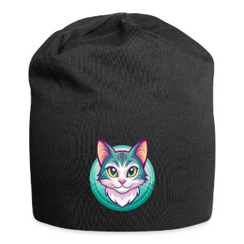 Hauskatze Rasse Karikatur Kawaii Tier Haustier - Jersey-Beanie - Schwarz - Vorne