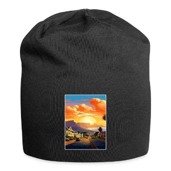 Cape Town Afrique du Sud Affiche de voyage Souvenir WPA - Bonnet en jersey - noir - Devant