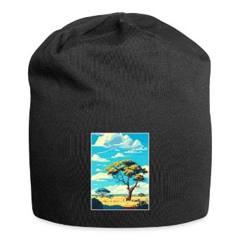 Krüger Nationalpark Südafrika Reiseposter - Jersey-Beanie - Schwarz - Vorne