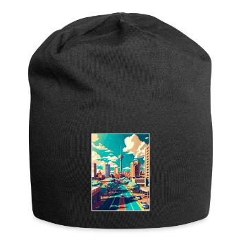 Johannesburg Südafrika Reiseposter Souvenir - Jersey-Beanie - Schwarz - Vorne