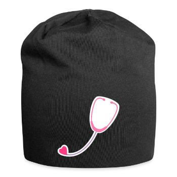 Stéthoscope coloré - Bonnet en jersey - noir - Devant