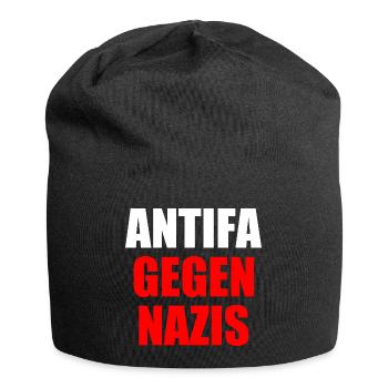 Antifa against nazis - Jersey Beanie - black - Front