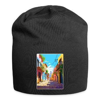 Tequila Mexiko Reise Poster Souvenir Malerei WPA - Jersey-Beanie - Schwarz - Vorne