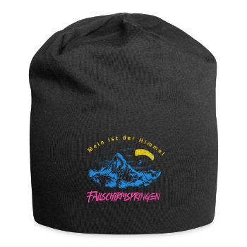 Mein Reich ist der Himmel – Fallschirmspringen - Jersey-Beanie - Schwarz - Vorne