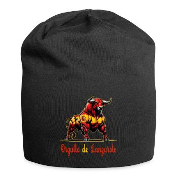 La fierté du design du drapeau de Lanzarote - Bonnet en jersey - noir - Devant