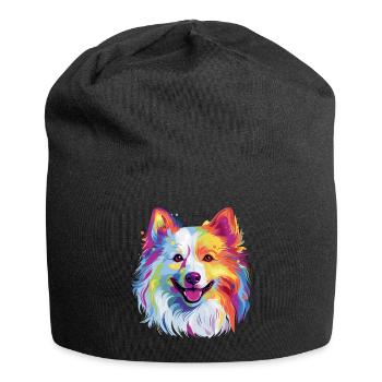 Graffity American Eskimo Hund Motiv - Jersey-Beanie - Schwarz - Vorne