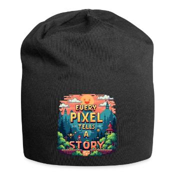 Every Pixel Tells a Story - Retro Gaming - Jersey Beanie - black - Front